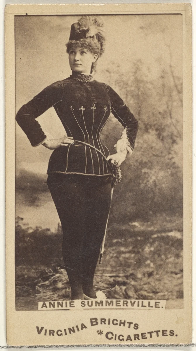 Annie Summerville, from the Actors and Actresses series (N45, Type 1) for Virginia Brights Cigarettes by Allen & Ginter, photograph, 1885-1891