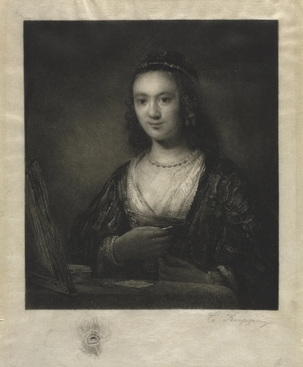 Portrait of a Woman by Carl Köpping, print