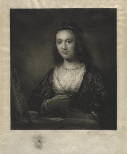 Portrait of a Woman by Carl Köpping, print
