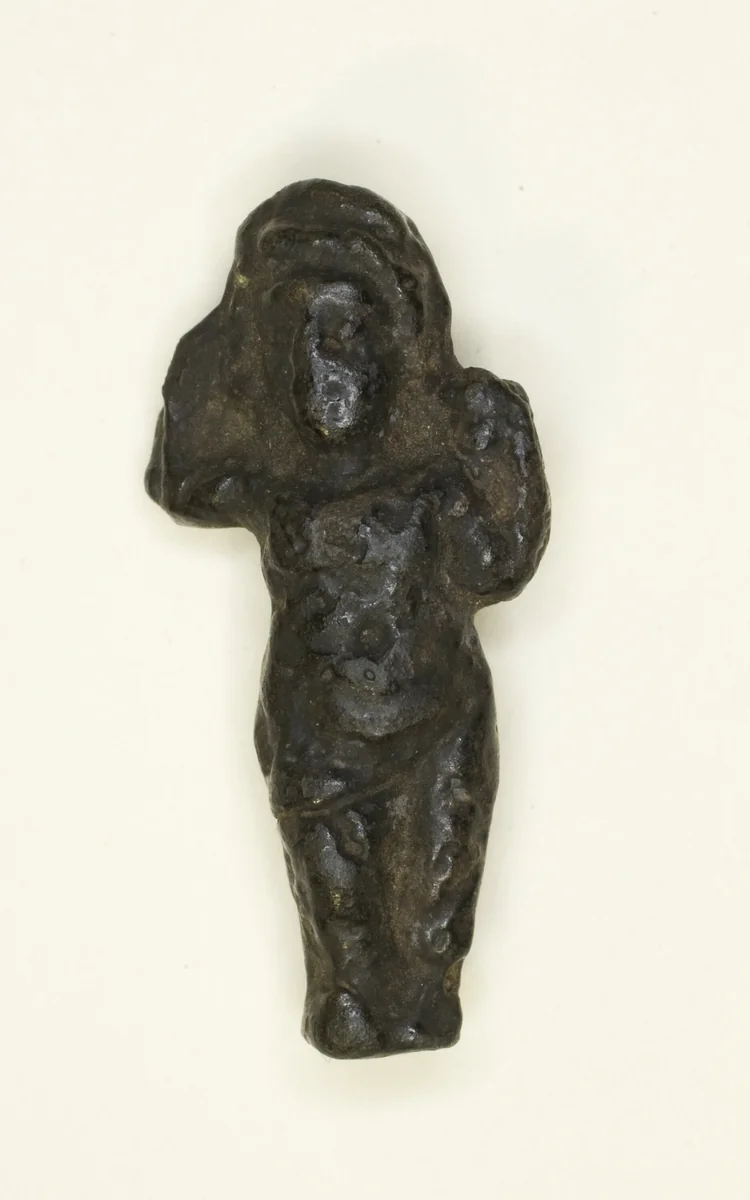 Amulet in the Shape of a Female Figure, possibly the Goddess Isis (?) by Egyptian, metalwork, -30-395