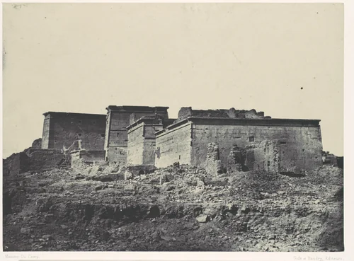 Nubie. Grand Temple d'Isis, A Philoe. Vue générale prise du nord by Maxime Du Camp, photograph, 1850