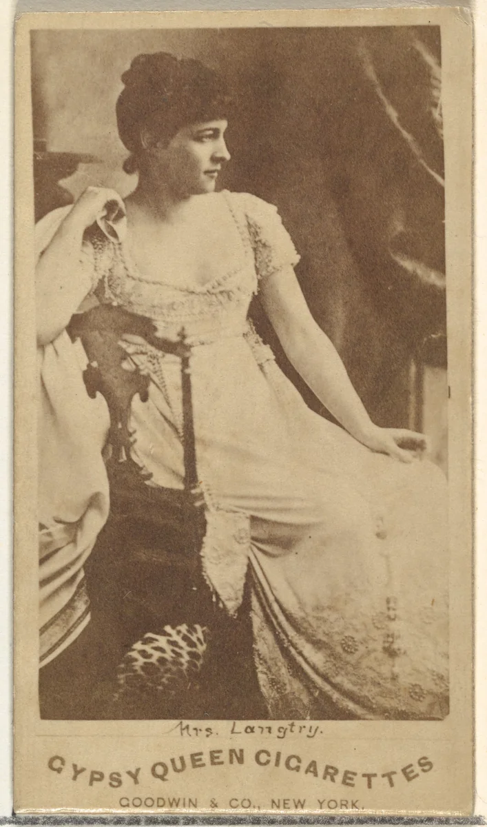 Mrs. Langtry, from the Actors and Actresses series (N171) for Gypsy Queen Cigarettes by Goodwin & Company, photograph, 1886-1890