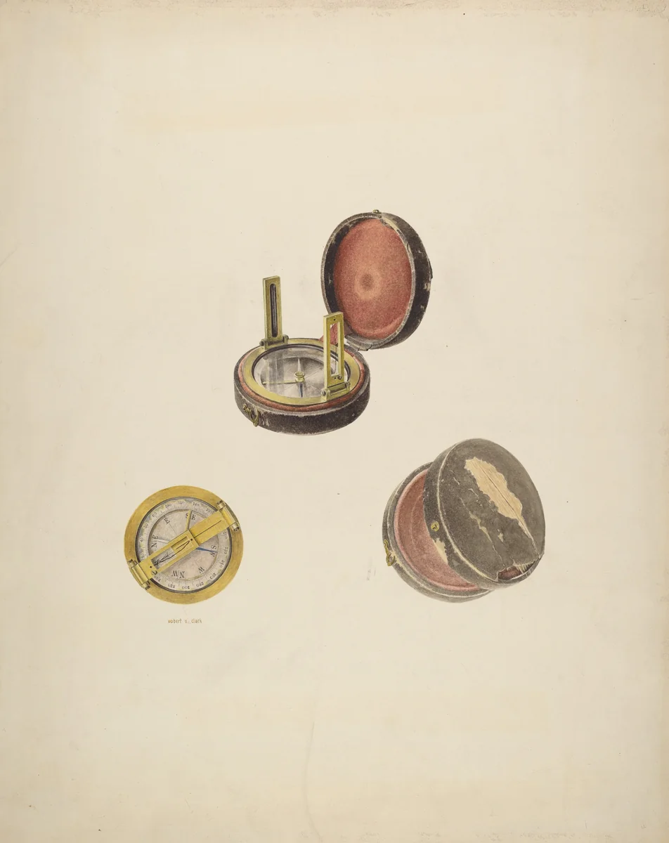 Hand Compass by Robert Clark, index of american design, 1939