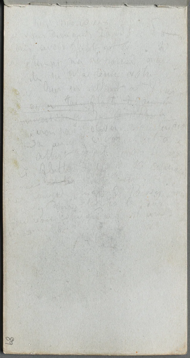 Sketchbook, page 89: Notes by Ernest Meissonier, book, 1860-1869