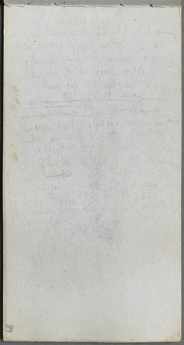 Sketchbook, page 89: Notes by Ernest Meissonier, book, 1860-1869