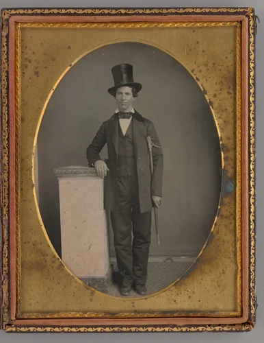 Untitled (Portrait of a Standing Man with a Top Hat) by Unknown maker, other, 1857