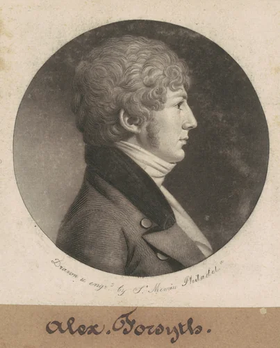 Alexander Forsyth by Charles B. J. Févret de Saint-Mémin, print, 1802