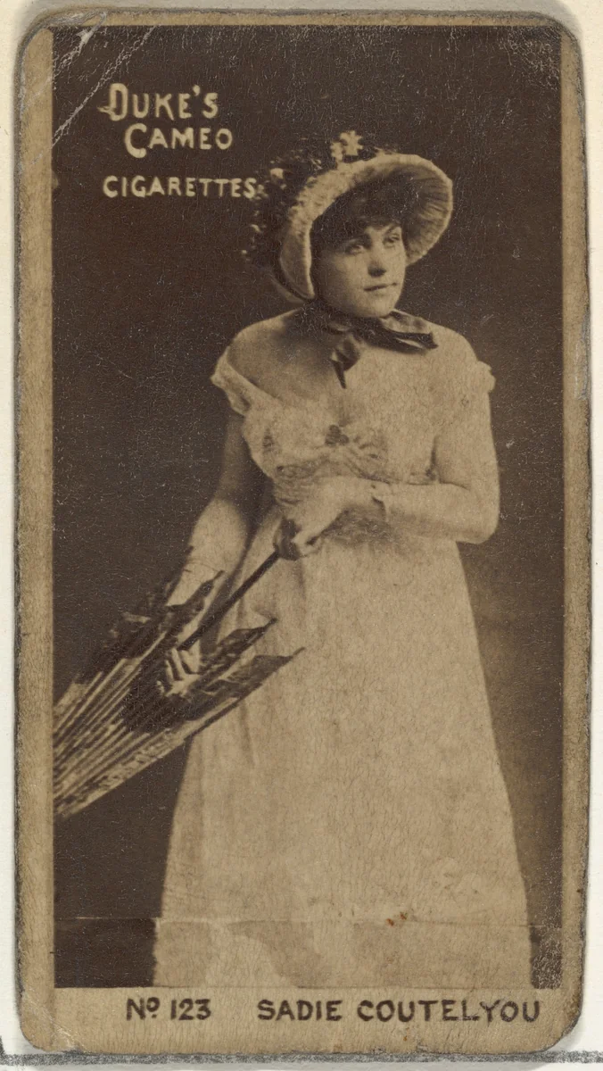 Card Number 123, Sadie Cortelyou, from the Actors and Actresses series (N145-4) issued by Duke Sons & Co. to promote Cameo Cigarettes by W. Duke, Sons & Co., photograph, 1880-1889