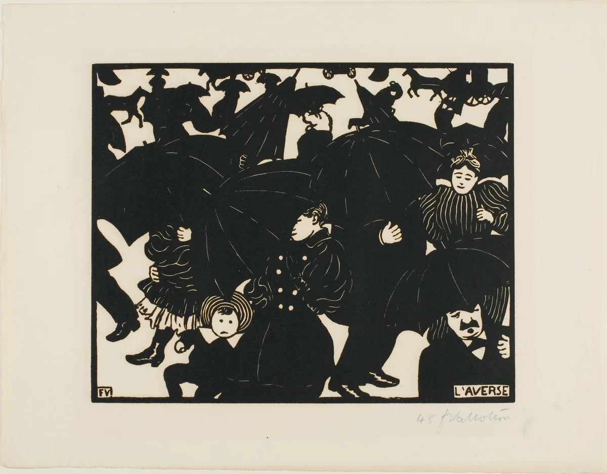 The Shower by Félix Edouard Vallotton, print, 1894