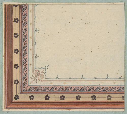 Design for the decoration of a ceiling by Jules-Edmond-Charles Lachaise, drawing, 1850-1900