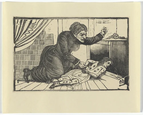 The Crime of La Bejarano (Crímenes de la Bejarano) by José Guadalupe Posada, print, 1913