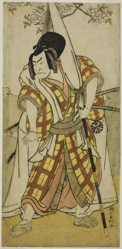 The Actor Nakamura Nakazo I as Matsuo-maru in the Play Sugawara Denju Tenarai Kagami, Performed at the Morita Theater in the Third Month, 1780 by Katsukawa Shunkō (勝川春好), print, 1775-1785