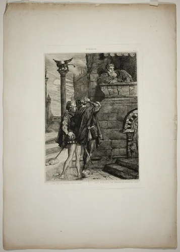 Owake! what ho! Brabantio! thieves! thieves!, plate one from Othello by Théodore Chassériau, print, 1844