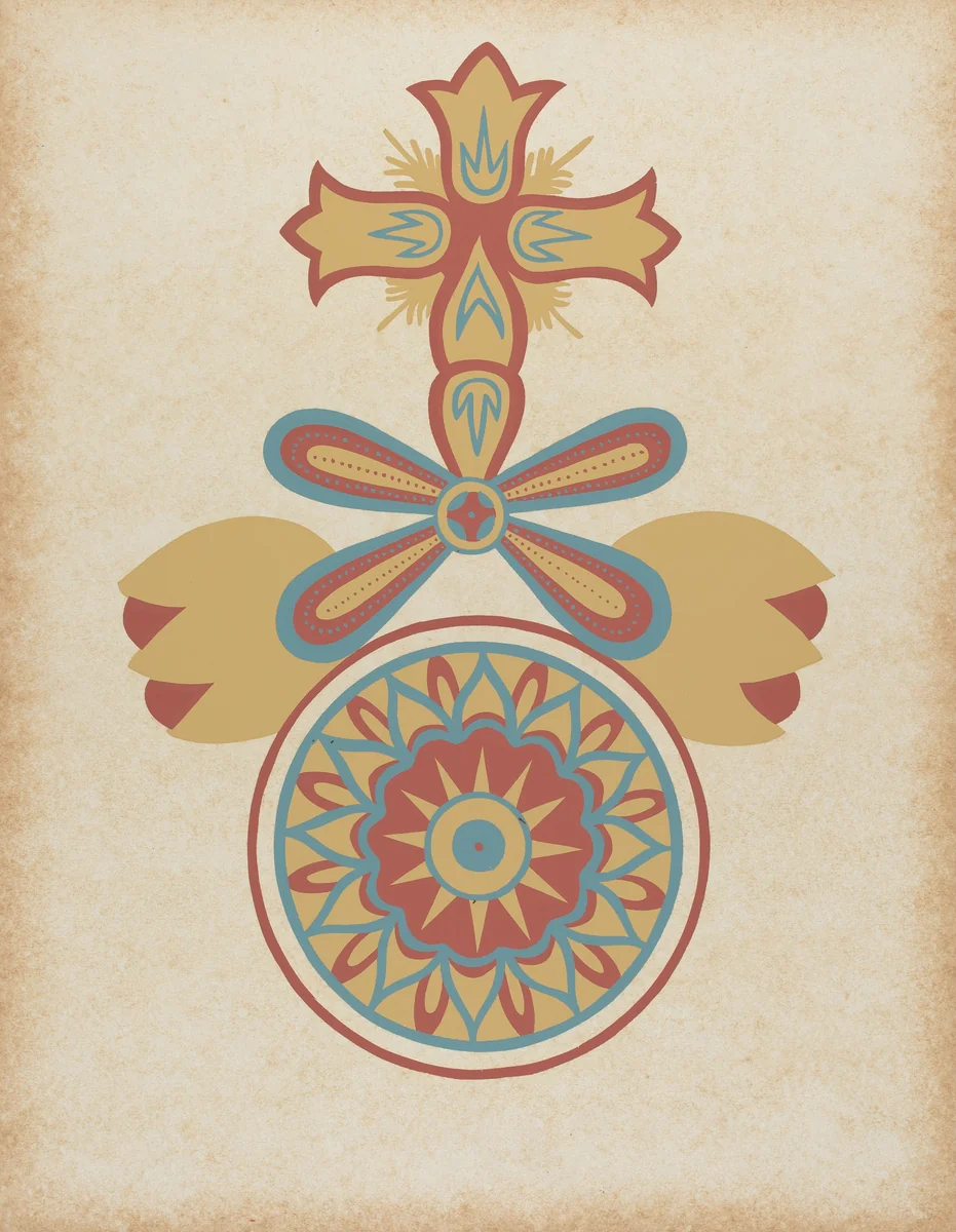 Santa Barbara Mission Doorway Design from the portfolio "Decorative Art of Spanish California" by American 20th Century, index of american design, 1935-1942