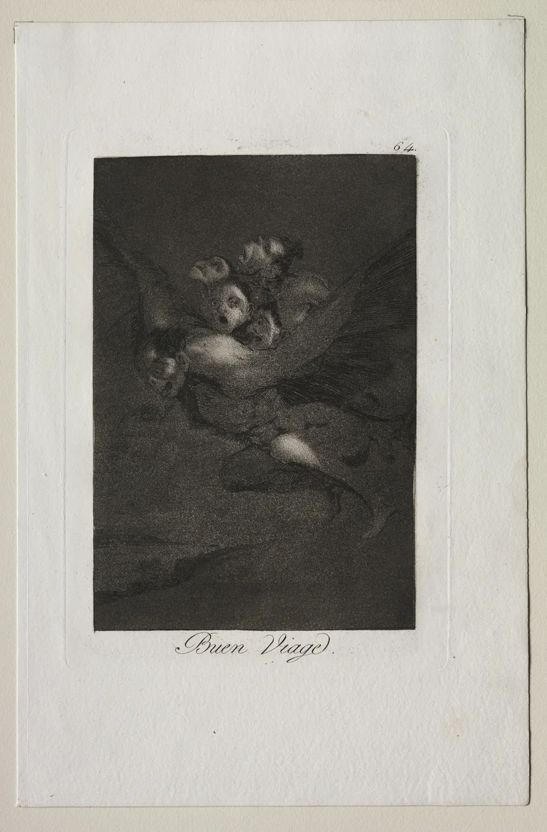 Bon Voyage, Plate 64 by Francisco de Goya, print, 1799