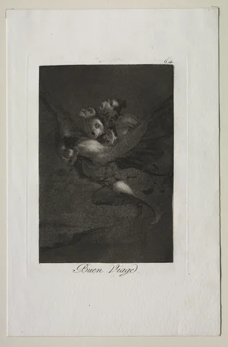 Bon Voyage, Plate 64 by Francisco de Goya, print, 1799