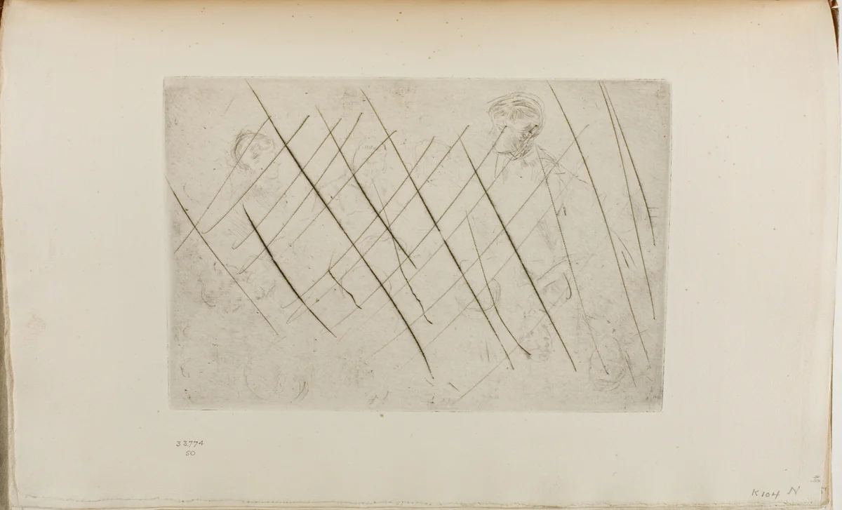 Sketch of Heads by James McNeill Whistler, print, 1875