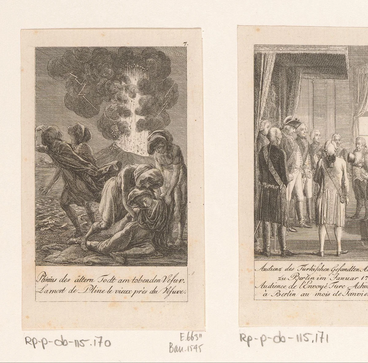 Uitbarsting van de Vesuvius by Daniel Nikolaus Chodowiecki, print, 1791