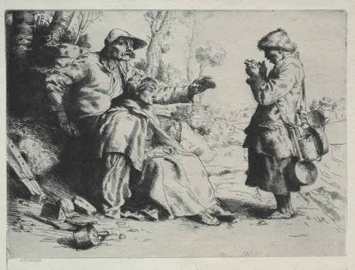 Tinkers by William Strang, print, 1882