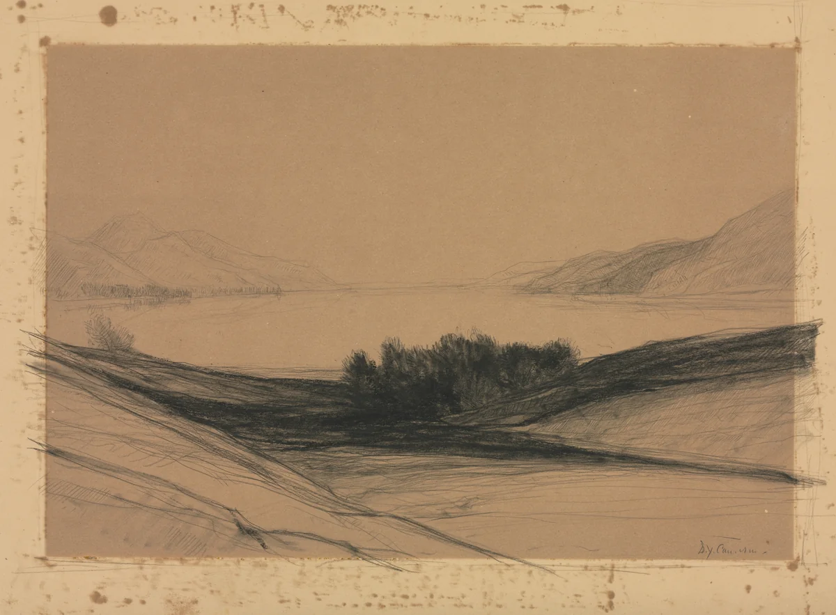 Loch Ness, Scotland by David Young Cameron, drawing, 1880-1940