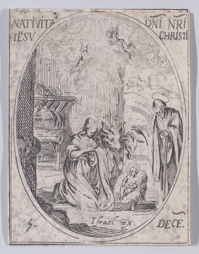 Nativité de N.-Segneur Jésus-Christ (The Nativity), December 25th, from "Les Images De Tous Les Saincts et Saintes de L'Année" (Images of All of the Saints and Religious Events of the Year) by Jacques Callot, print, 1636
