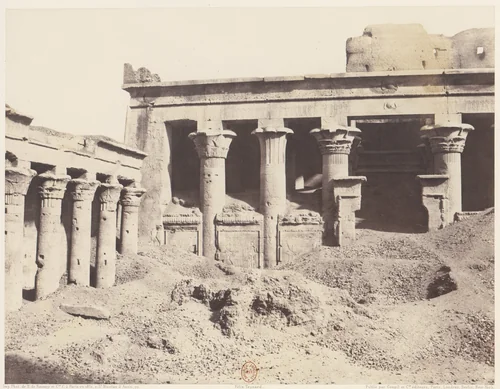 Edfou (Apollonopolis Magna), Galerie Latérale de la Cour et Pronaos by Félix Teynard, photograph, 1851-1852