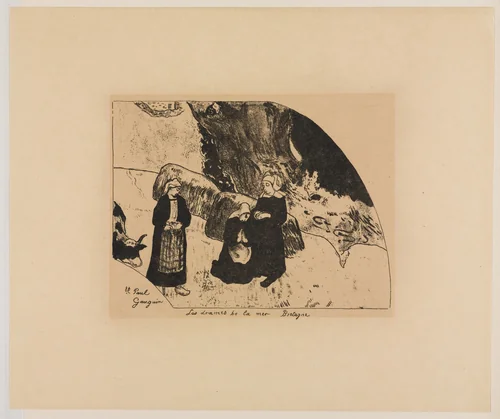 The Tragedies of the Sea, Brittany (Les Drames de la mer Bretagne) by Paul Gauguin, print, 1889