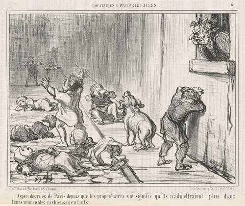 Aspect des rues de Paris depuis ... by Honoré Daumier, print, 1856