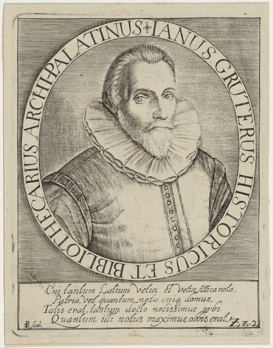 Jan Gruter, Writer, Critic and Scholar by Unknown 19th Century, print, 1800-1899