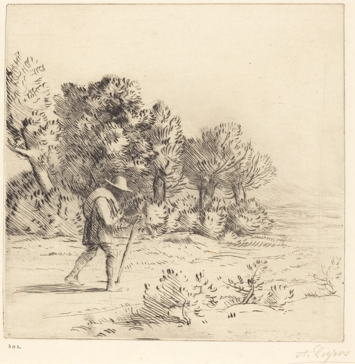 Peddler (Le colporteur) by Alphonse Legros, print, 1837-1911