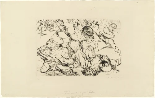 Assault (Sturmangriff) by Max Beckmann, print, 1916