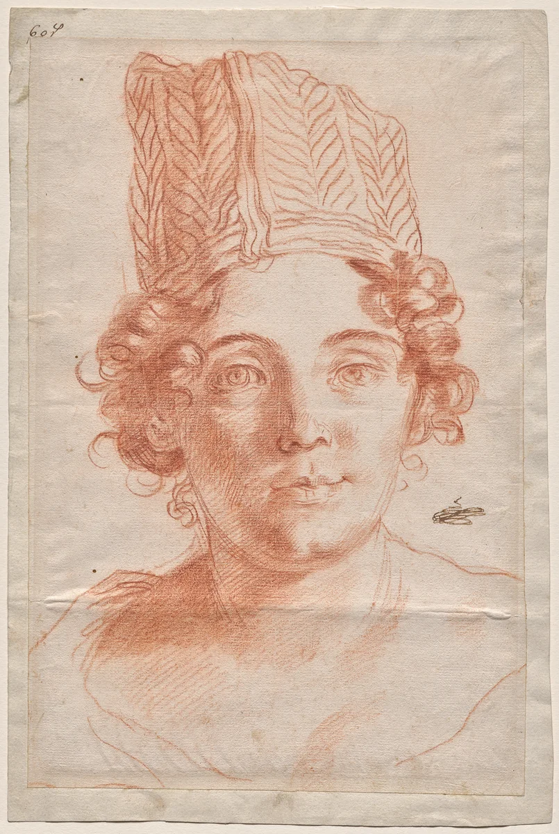 Portrait of Francesca Gommi, Wife of Carlo Maratti by Carlo Maratti, drawing, 1670-1689