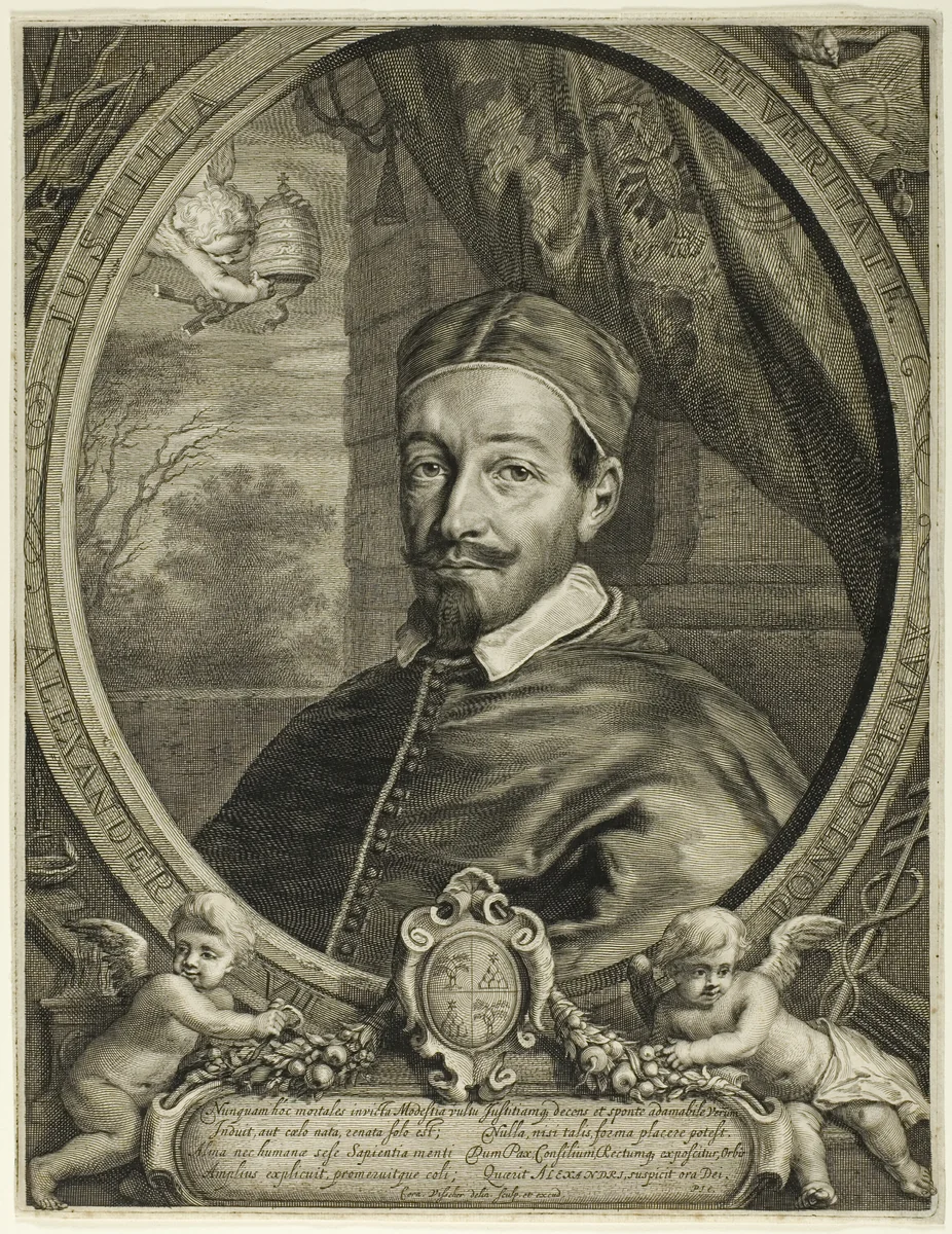 Pope Alexander the Seventh by Cornelis Visscher, print, 1649-1658