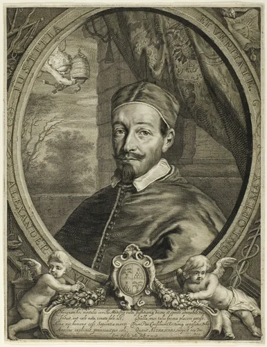 Pope Alexander the Seventh by Cornelis Visscher, print, 1649-1658