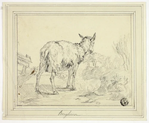 Goat by Nicolaes Pietersz Berchem, drawing, 1640-1683