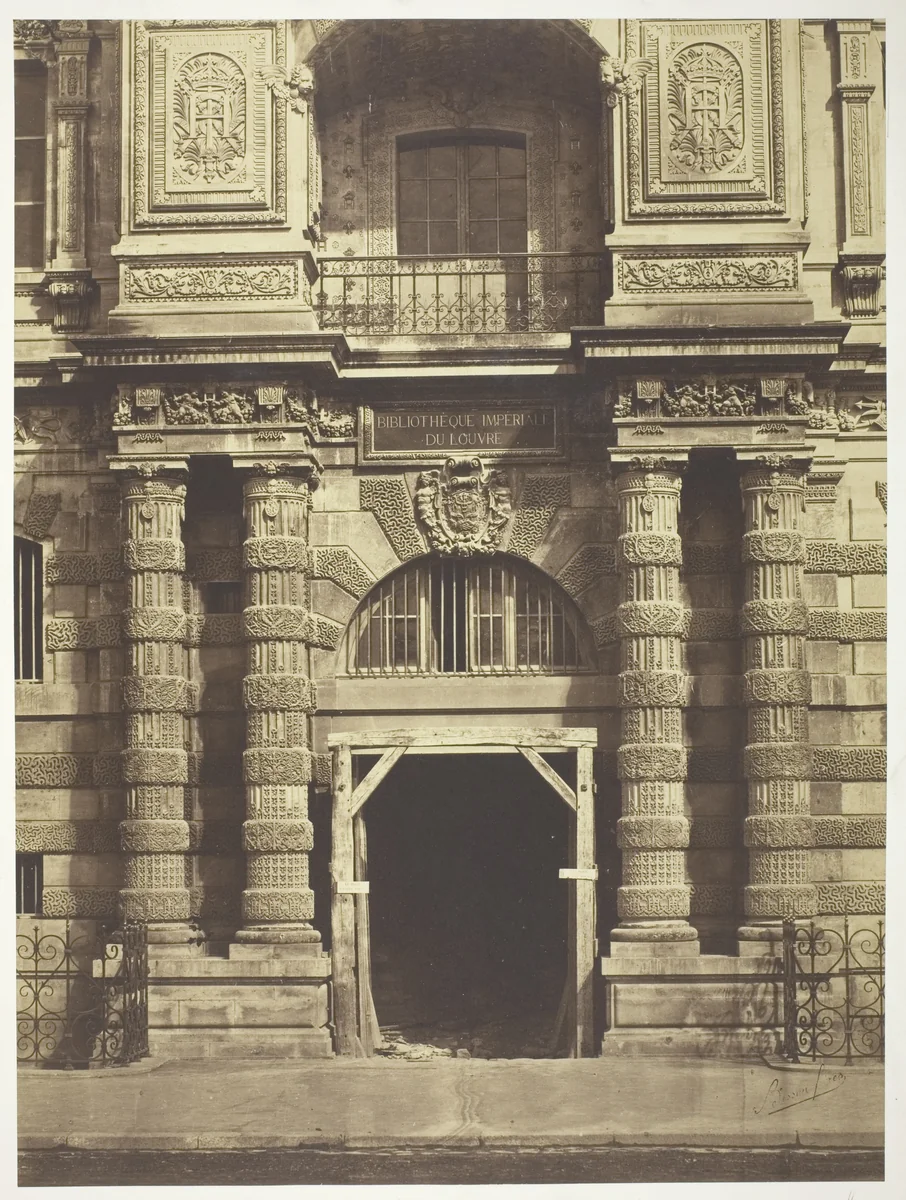 Bibliothèque Imperial du Louvre, Paris by Bisson Frères, photograph, 1854