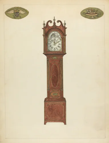 Grandfather Clock by Nicholas Gorid, index of american design, 1930-1940