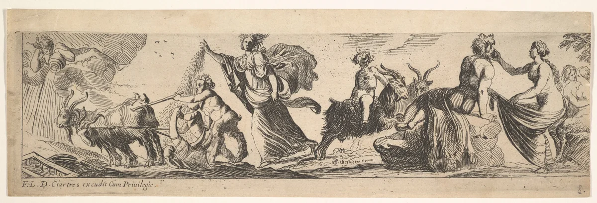 Bacchanal by Pierre Brebiette, print, 1615-1642