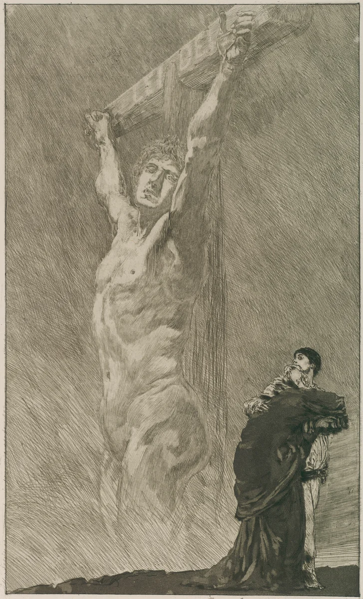 Suffer!, plate fourteen from A Life by Max Klinger, print, 1884