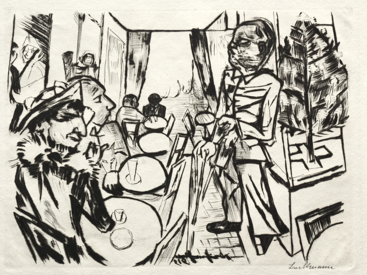 Christmas 1919 by Max Beckmann, print, 1919