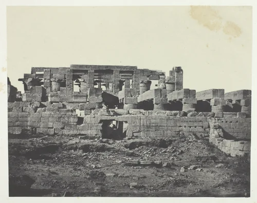 Palais de Karnak, Entrée Méridionale de la Salle Hypostyle; Thèbes, plate 33 from the album "Egypte, Nubie, Palestine et Syrie" (1852) by Maxime Du Camp, photograph, 1849-1851