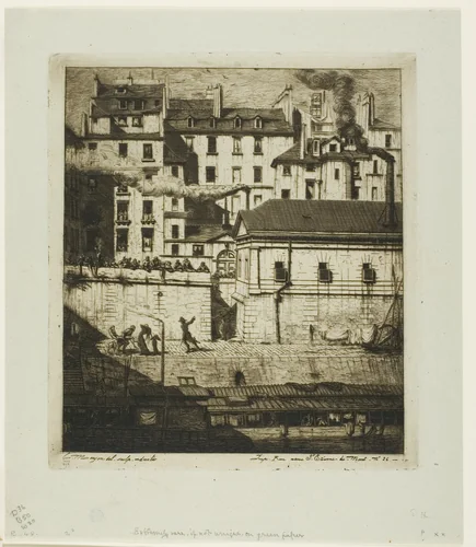 The Mortuary, Paris by Charles Meryon, print, 1854