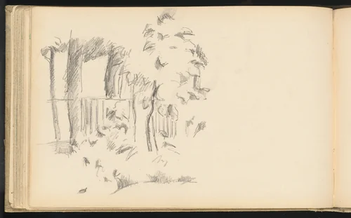 Near the Pool at Jas de Bouffan by Paul Cezanne, drawing, 1883-1887