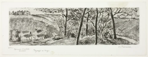 Landscape Panorama by Camille Pissarro, print, 1879