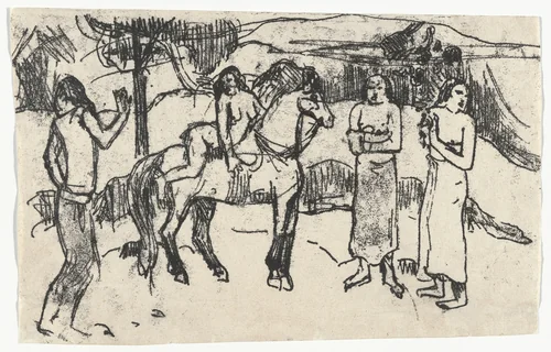 Change of Residence (Changement de résidence) by Paul Gauguin, print, 1901