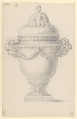 Design for an Urn by anonymous, drawing, 1765-1795