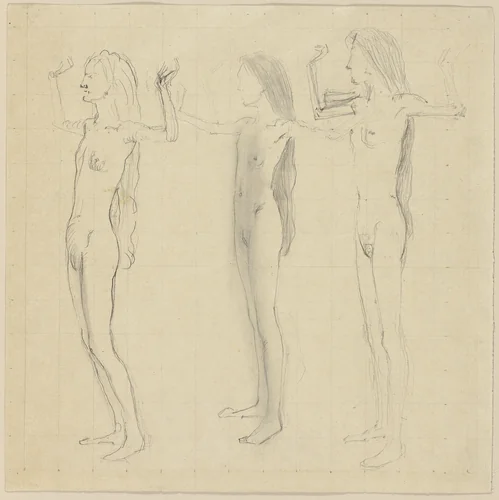 Study for Day (Truth) by Ferdinand Hodler, drawing, 1896-1898
