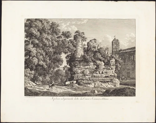 Sepolcro volgarmente detto degli Orazii e Curiazii a Albano by Johann Christian Reinhart, portfolio, 1761-1847