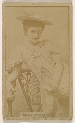 Marie Wright, from the Actresses series (N245) issued by Kinney Brothers to promote Sweet Caporal Cigarettes by Kinney Brothers Tobacco Company, photograph, 1890