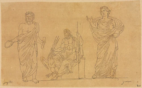 Gods and Goddess by Jacques-Louis David, drawing, 1748-1825